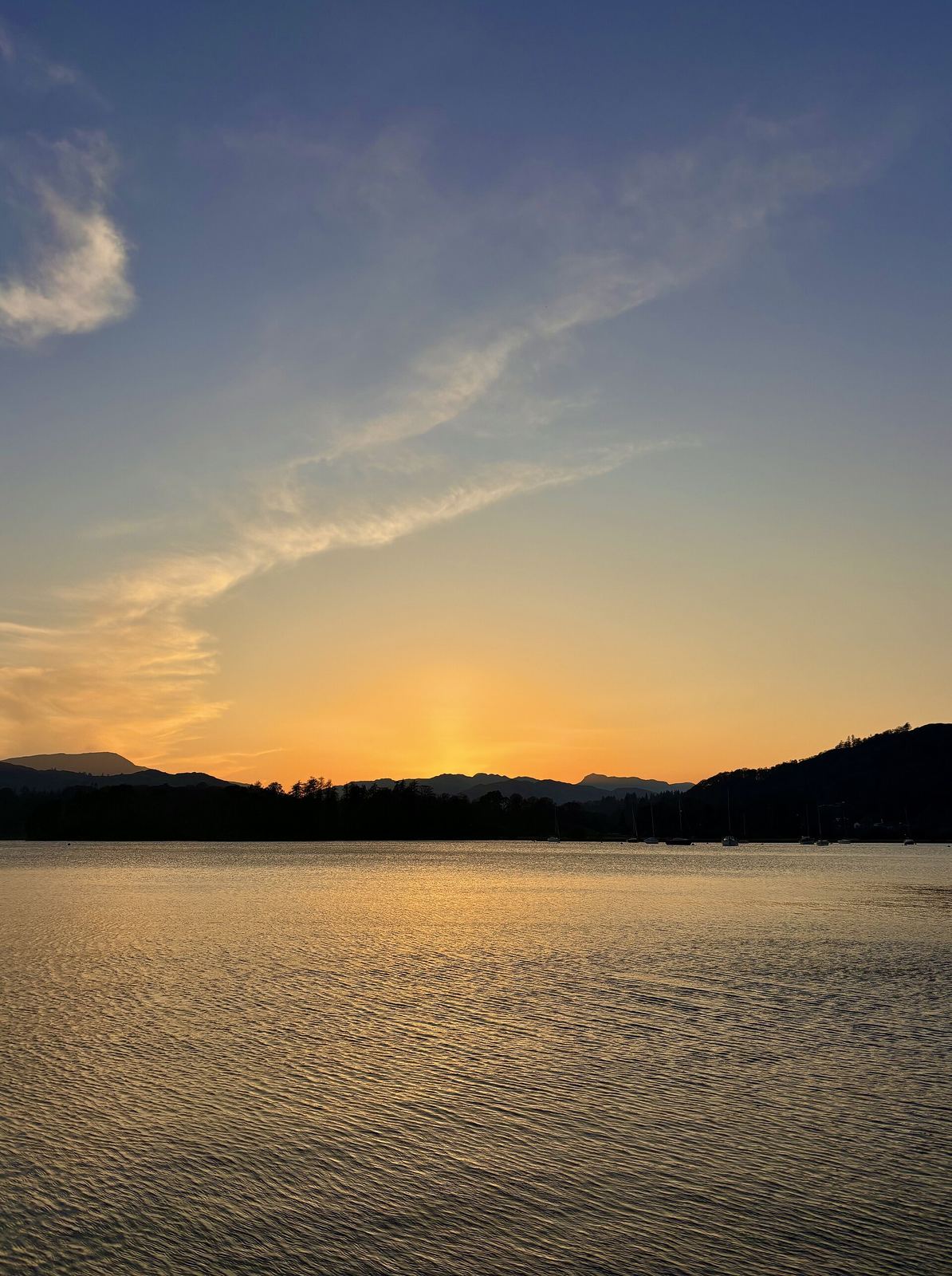 Sunset over Lake Windermere